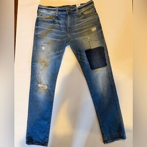 True Religion Men's Patched Blue Size 36